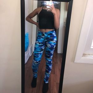 Camo blue leggings